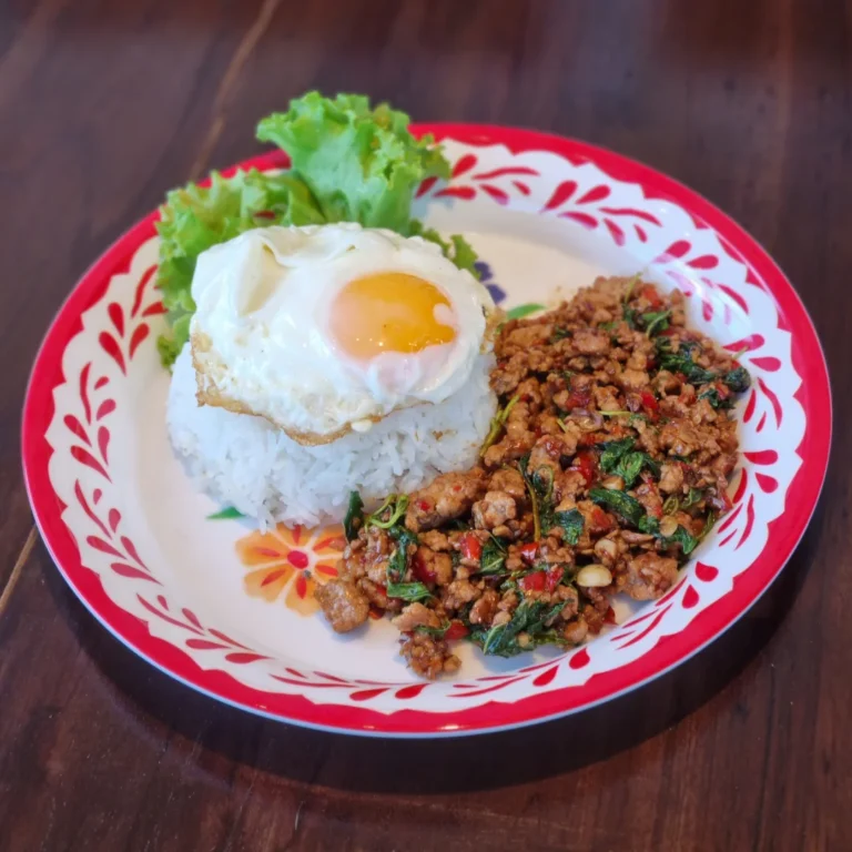 Stir Fried Basil with rice Pork