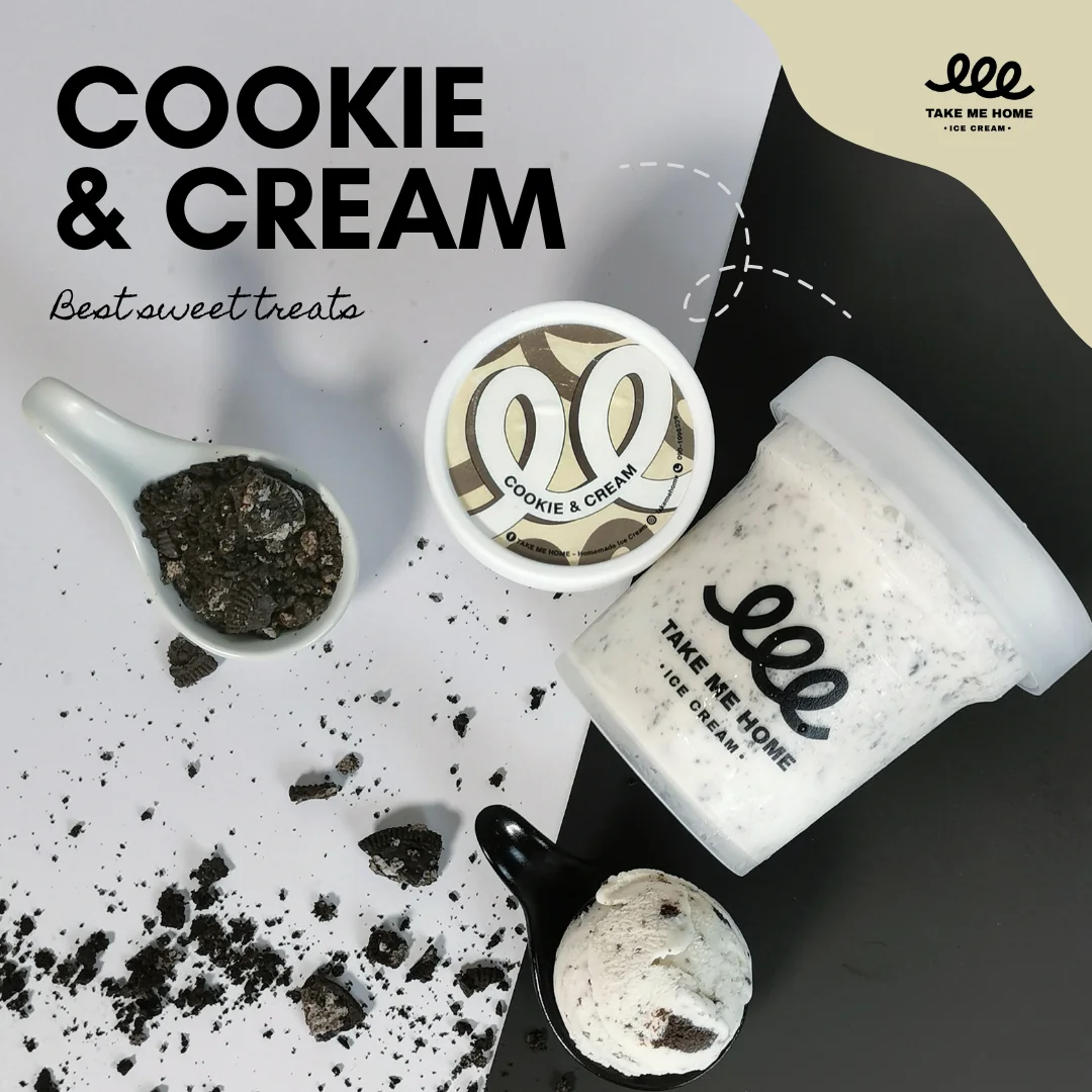 Cookie and cream ice cream